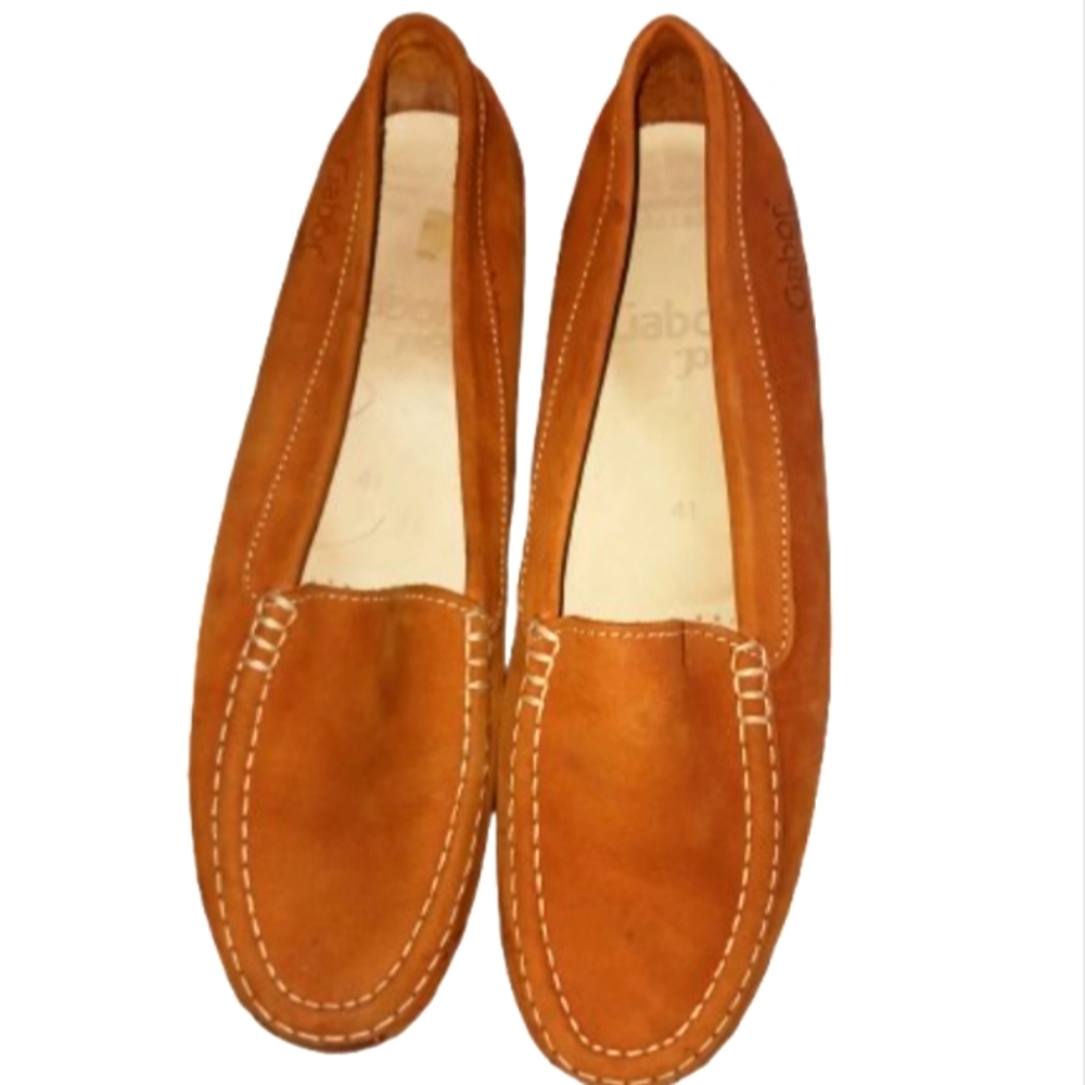 NEW Gabor Jollys Brown Leather Suede Loafers UK Size 41